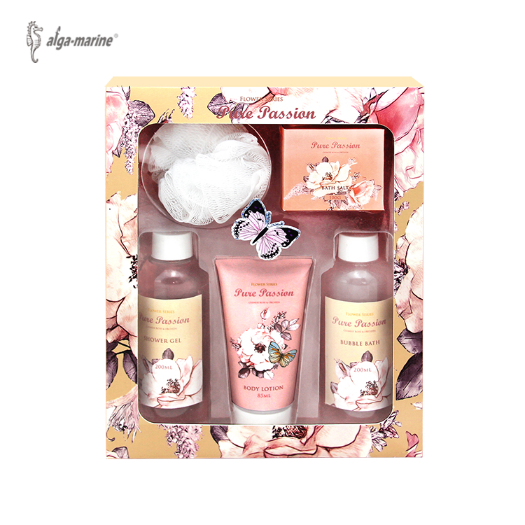 Wholesale bath spa set gift contain shower gel body wash Bubble bath